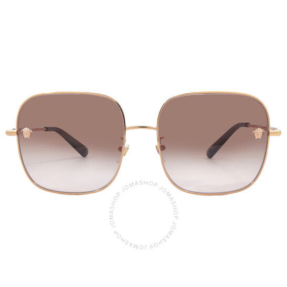 Versace, Brown Square Ladies Sunglasses