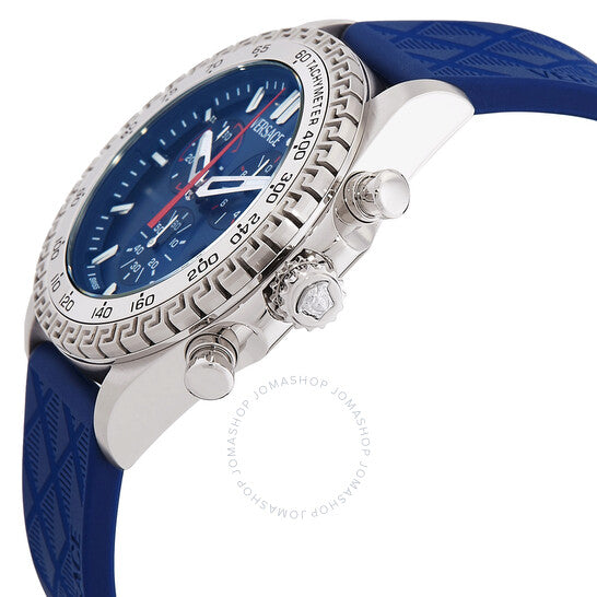 ساعة فيرساتشي كرونوغراف كوارتز بمينا زرقاء للرجال