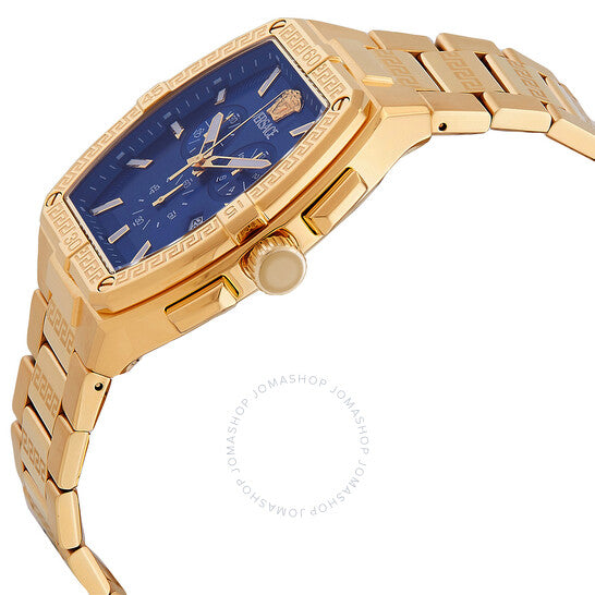 ساعة فيرساتشي كرونوغراف كوارتز بمينا زرقاء للرجال