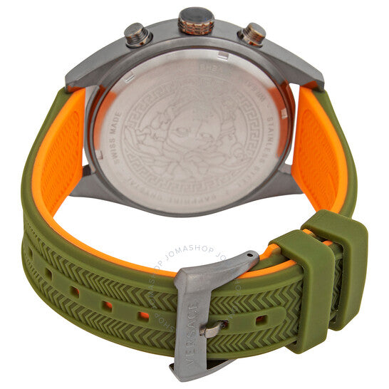 Versace, V-Chrono Quartz Green Dial Men's Watch