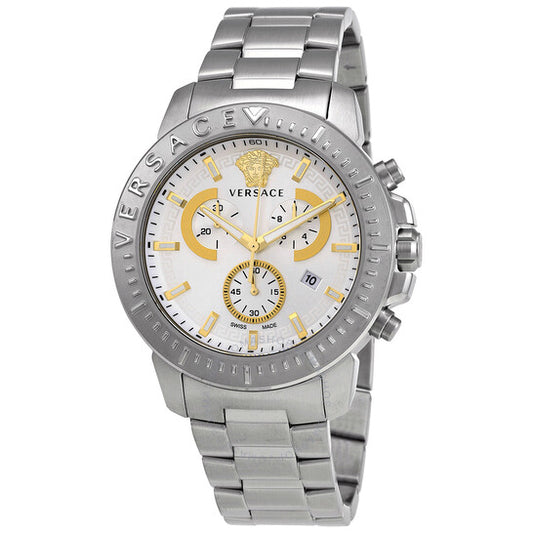Versace, Chronograph Quartz Silver Dial Men's Watch