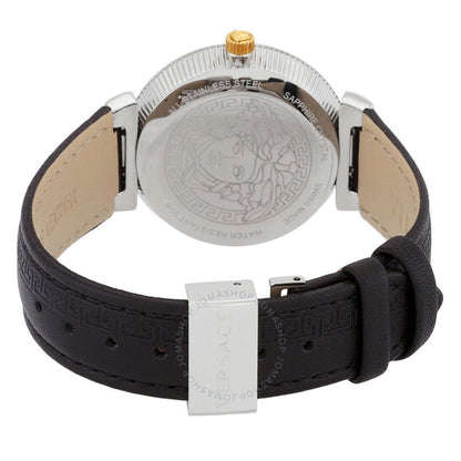 ساعة دافنيس كوارتز نسائية بمينا أسود من فيرساتشي