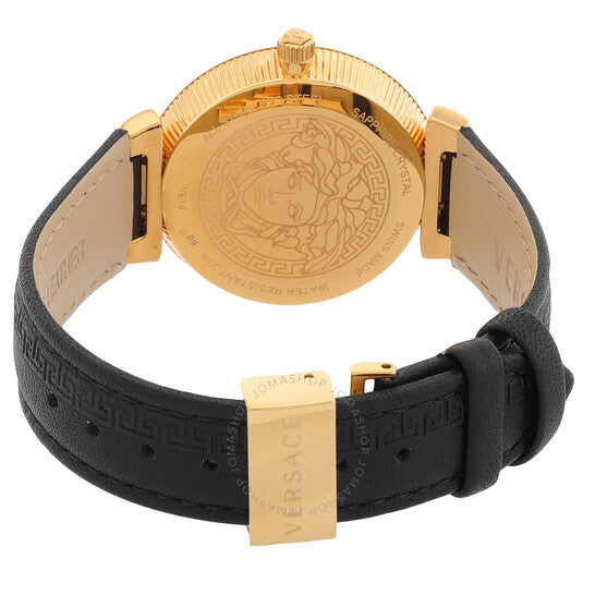 ساعة دافنيس كوارتز نسائية بمينا أسود من فيرساتشي