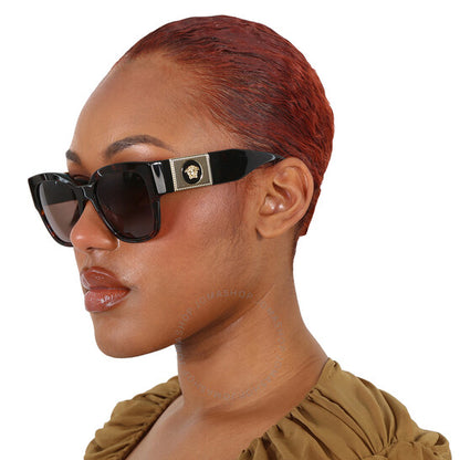 Versace, Dark Brown Square Ladies Sunglasses