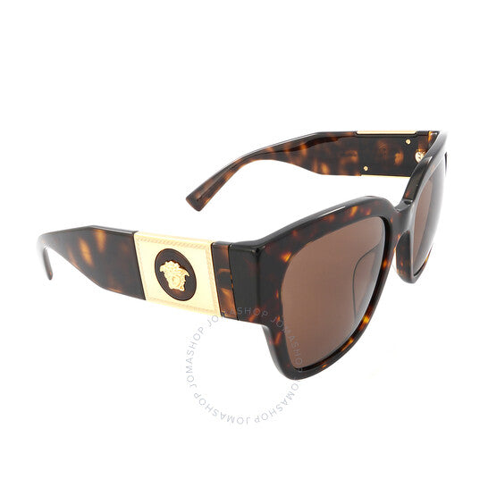 Versace, Dark Brown Square Ladies Sunglasses