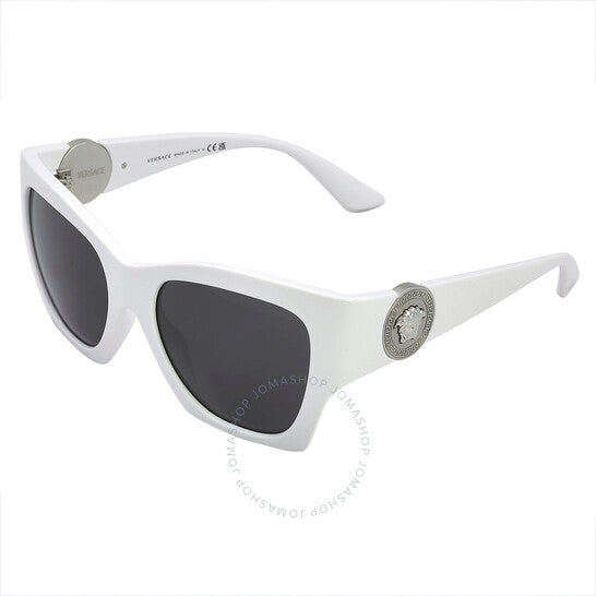 Versace, Dark Gray Irregular Ladies Sunglasses