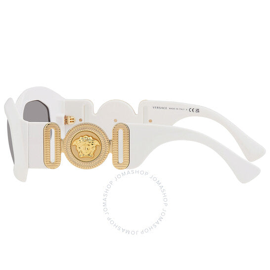 نظارة شمسية رجالية من فيرساتشي، رمادية داكنة غير منتظمة