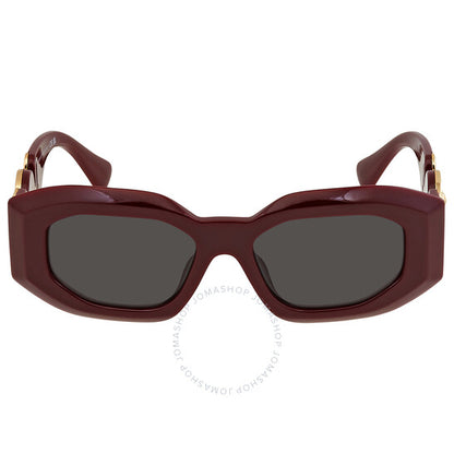 نظارة شمسية رجالية من فيرساتشي، رمادية داكنة غير منتظمة