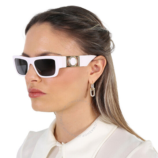 نظارة شمسية مستطيلة رمادية داكنة للرجال من فيرساتشي