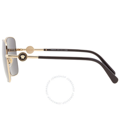 نظارة شمسية مربعة رمادية داكنة للنساء من فيرساتشي