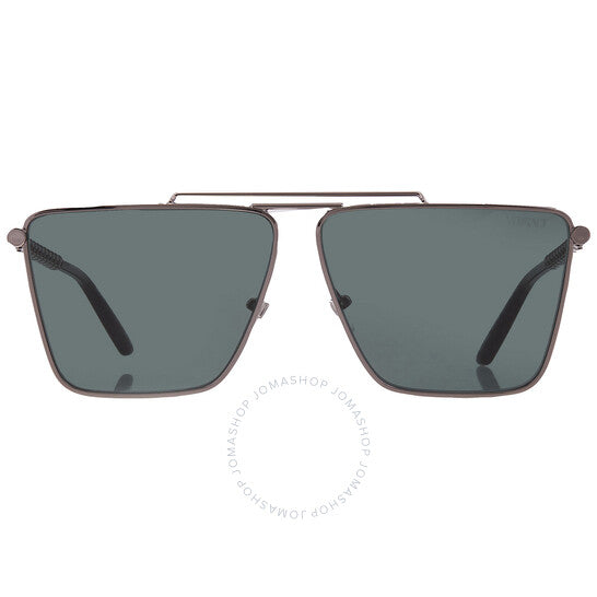 نظارة شمسية رجالية من Versace، بتصميم Browline باللون الأخضر الداكن