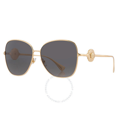 نظارة شمسية نسائية من فيرساتشي، بتصميم فراشة رمادية داكنة