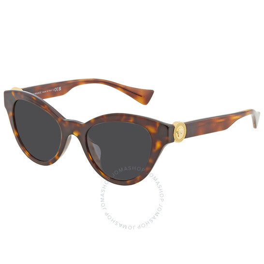 نظارة شمسية نسائية بتصميم عين القطة باللون الرمادي الداكن من فيرساتشي