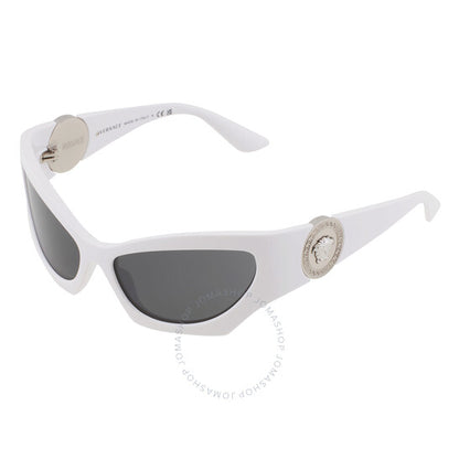 نظارة شمسية نسائية بتصميم عين القطة باللون الرمادي الداكن من فيرساتشي