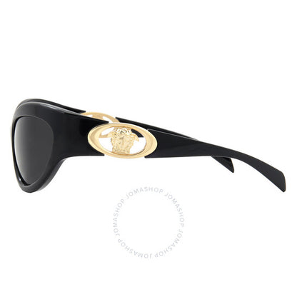 نظارة شمسية نسائية بتصميم عين القطة باللون الرمادي الداكن من فيرساتشي