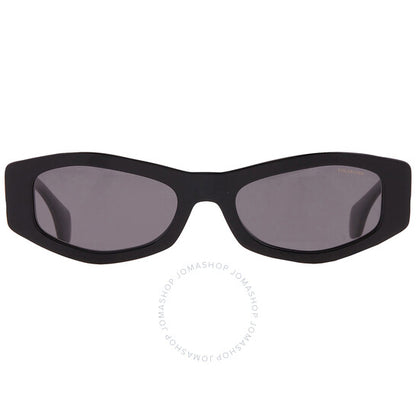 Versace, Dark Grey Geometric Ladies Sunglasses
