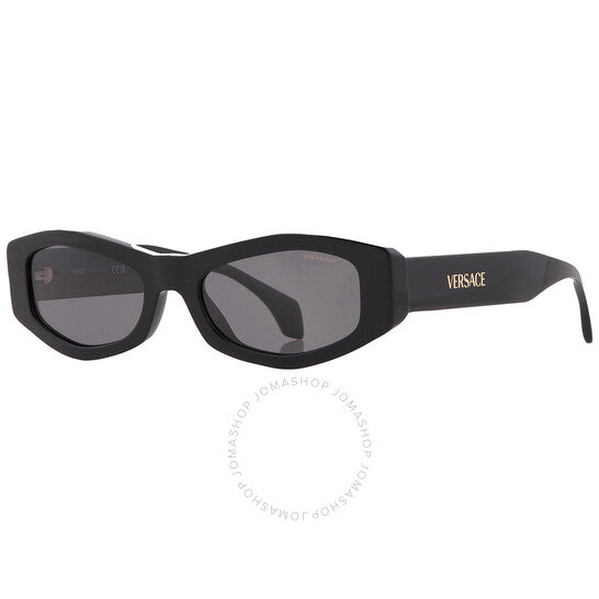 Versace, Dark Grey Geometric Ladies Sunglasses