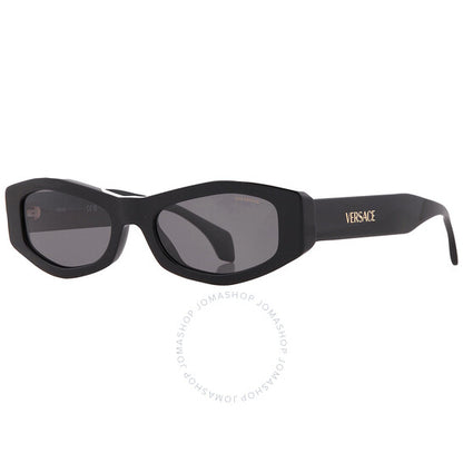 Versace, Dark Grey Geometric Ladies Sunglasses