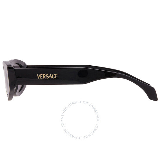 Versace, Dark Grey Geometric Ladies Sunglasses