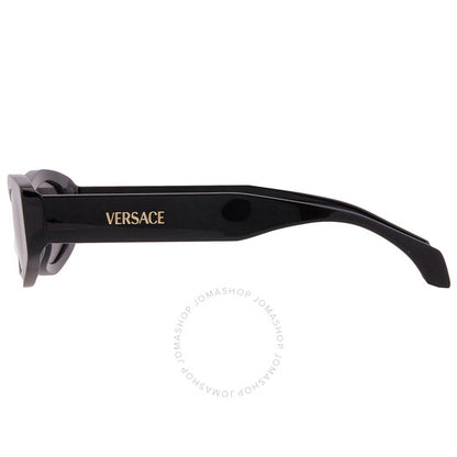 Versace, Dark Grey Geometric Ladies Sunglasses