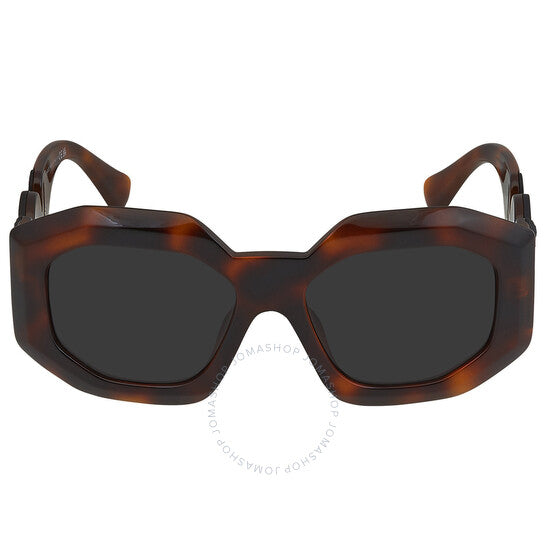 نظارة شمسية نسائية من فيرساتشي، رمادية داكنة غير منتظمة