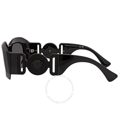 نظارة شمسية رجالية من فيرساتشي، رمادية داكنة غير منتظمة