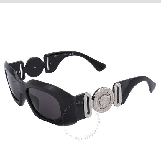 نظارة شمسية رجالية من فيرساتشي، رمادية داكنة غير منتظمة