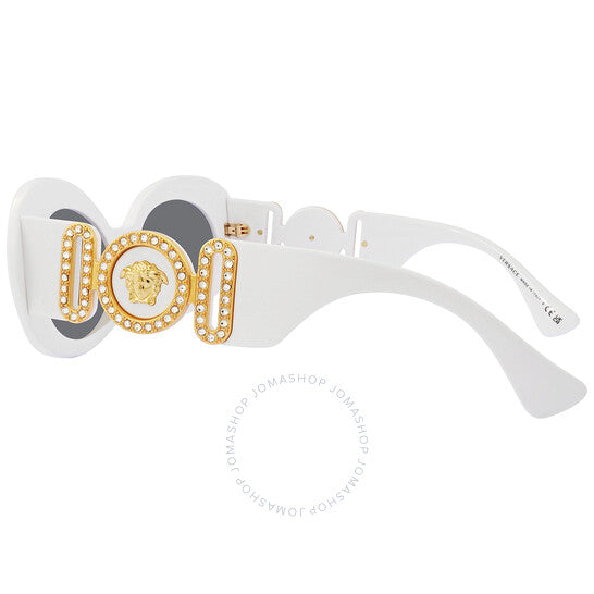 Versace, Dark Grey Oval Ladies Sunglasses