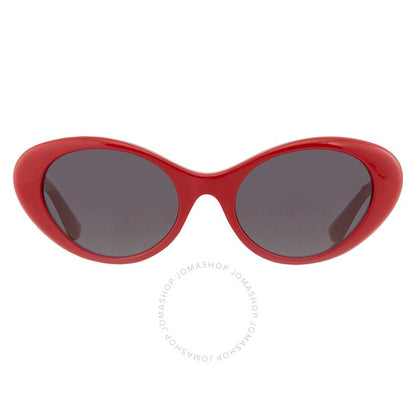 نظارة شمسية نسائية بيضاوية رمادية داكنة من فيرساتشي