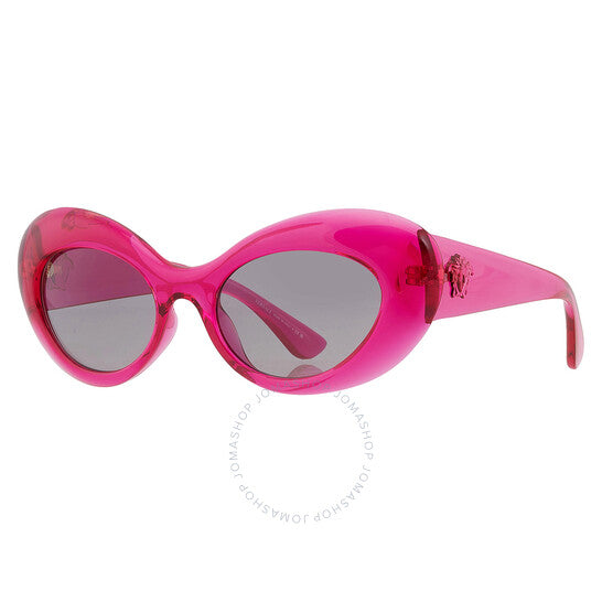 Versace, Dark Grey Oval Ladies Sunglasses