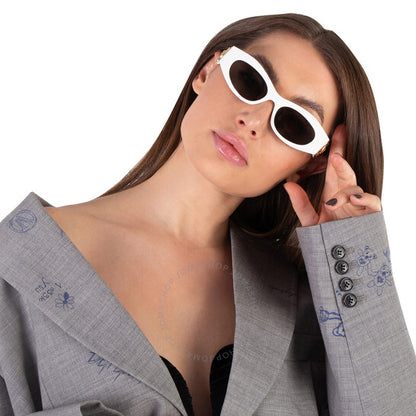 Versace, Dark Grey Oval Ladies Sunglasses