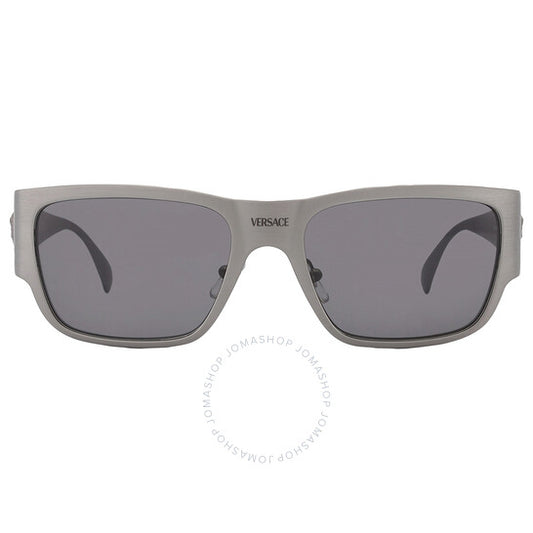 نظارة شمسية مستطيلة رمادية داكنة للرجال من فيرساتشي