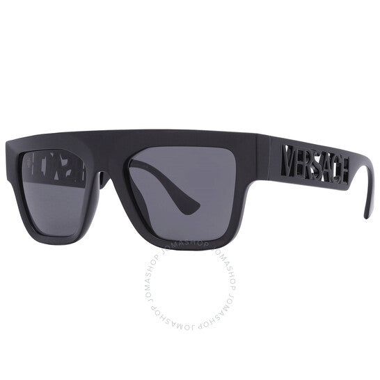 نظارة شمسية مستطيلة رمادية داكنة للرجال من فيرساتشي