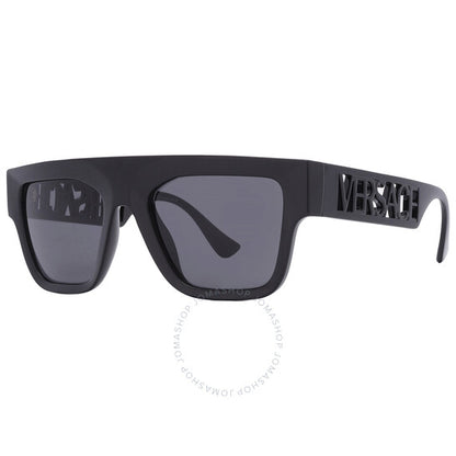 نظارة شمسية مستطيلة رمادية داكنة للرجال من فيرساتشي