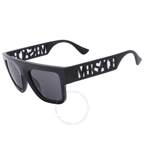 نظارة شمسية مستطيلة رمادية داكنة للرجال من فيرساتشي
