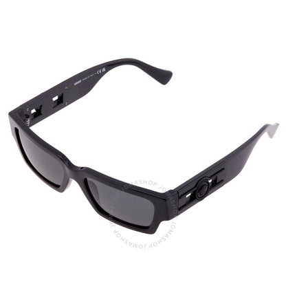 Versace, Dark Grey Rectangular Men's Sunglasses
