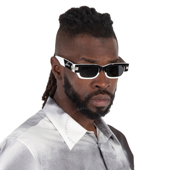 نظارة شمسية مستطيلة رمادية داكنة للرجال من فيرساتشي