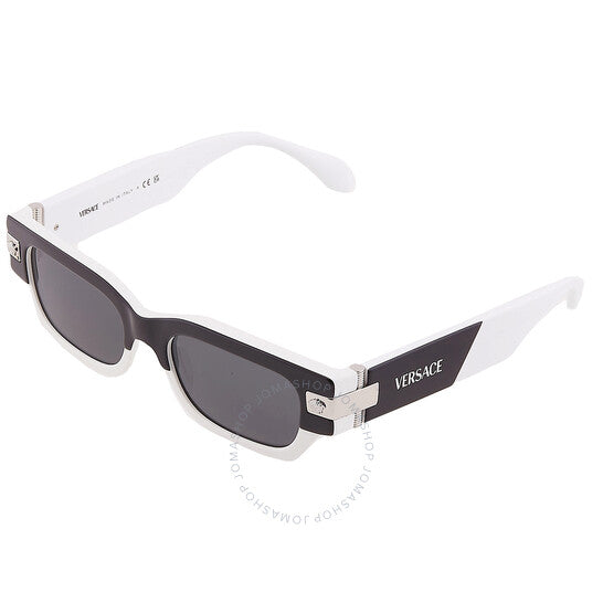 نظارة شمسية مستطيلة رمادية داكنة للرجال من فيرساتشي