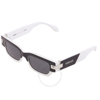 نظارة شمسية مستطيلة رمادية داكنة للرجال من فيرساتشي