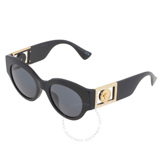 نظارة شمسية نسائية دائرية رمادية داكنة من فيرساتشي