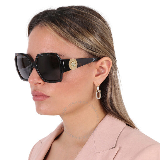 Versace, Dark Grey Square Ladies Sunglasses
