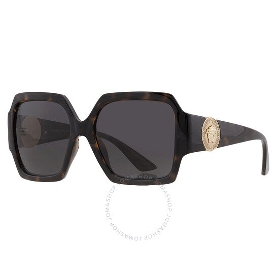 Versace, Dark Grey Square Ladies Sunglasses