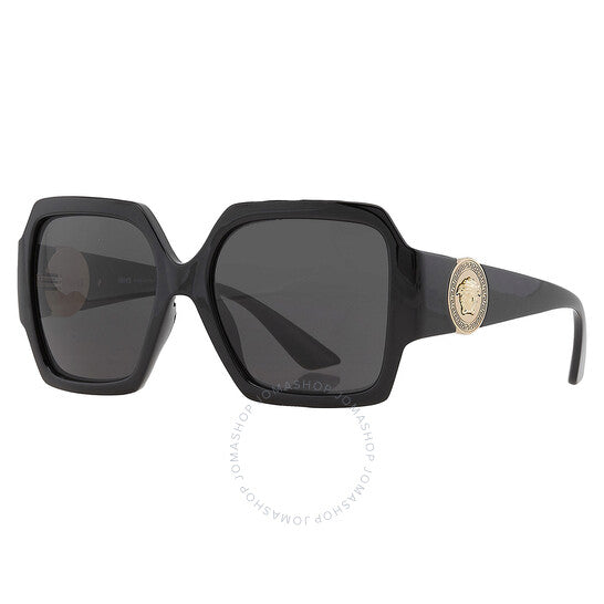 نظارة شمسية مربعة رمادية داكنة للنساء من فيرساتشي