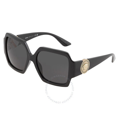 نظارة شمسية مربعة رمادية داكنة للنساء من فيرساتشي