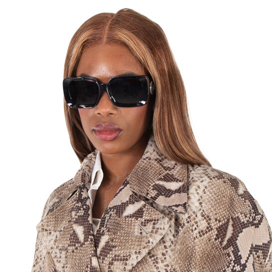 Versace, Dark Grey Square Ladies Sunglasses