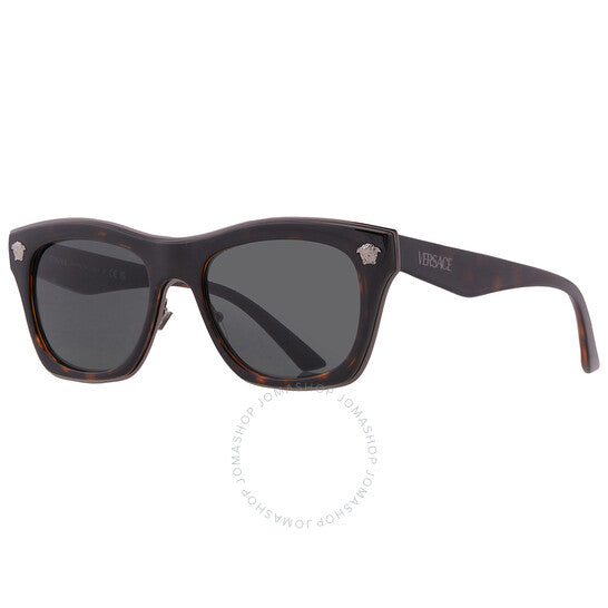 Versace, Dark Grey Square Men's Sunglasses