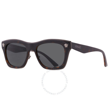 Versace, Dark Grey Square Men's Sunglasses