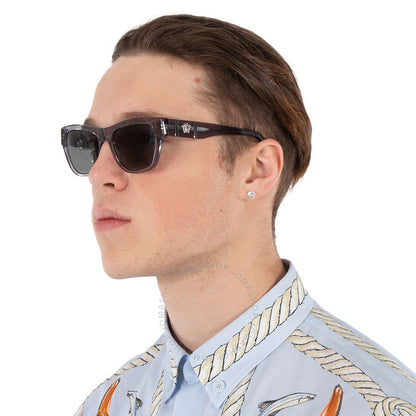 نظارة شمسية مربعة رمادية داكنة للرجال من فيرساتشي