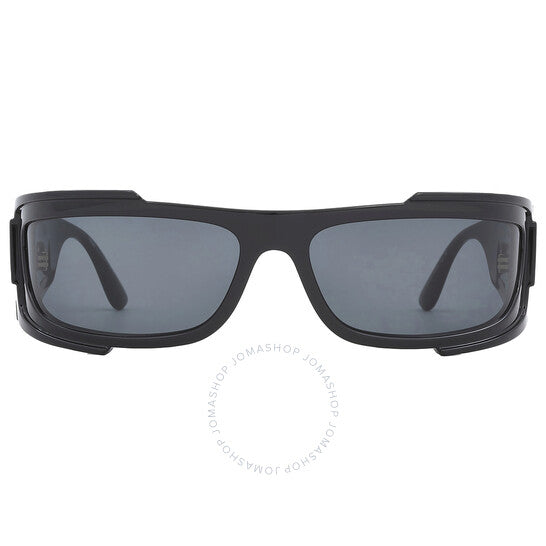 نظارة شمسية رجالية من فيرساتشي، رمادية داكنة ملفوفة