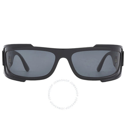 نظارة شمسية رجالية من فيرساتشي، رمادية داكنة ملفوفة